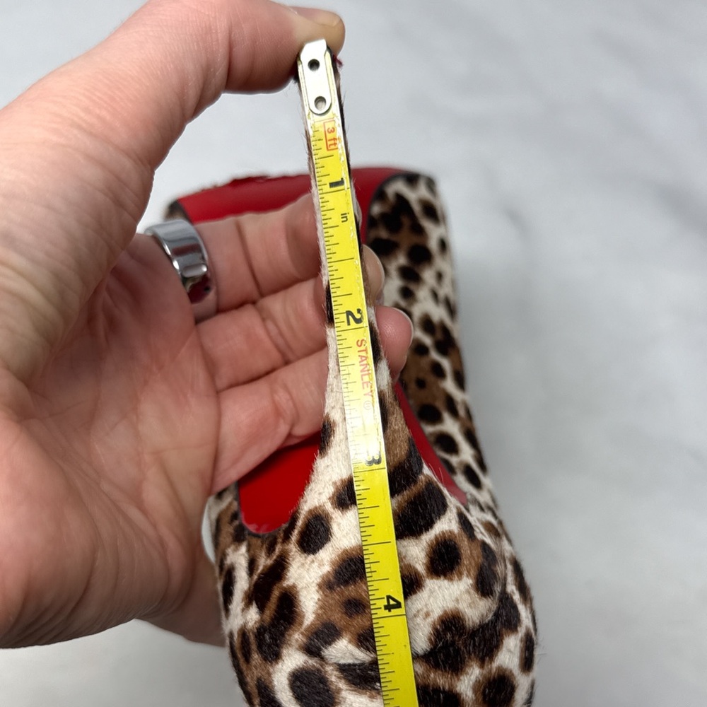 Christian Louboutin Pigalle Follies 100 Leopard Pony Hair Pointed Toe Pump Heels - Picture 12 of 14